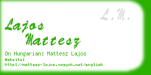 lajos mattesz business card